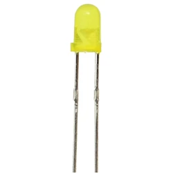 LED, gul lysdiod 3 mm, 5-pack